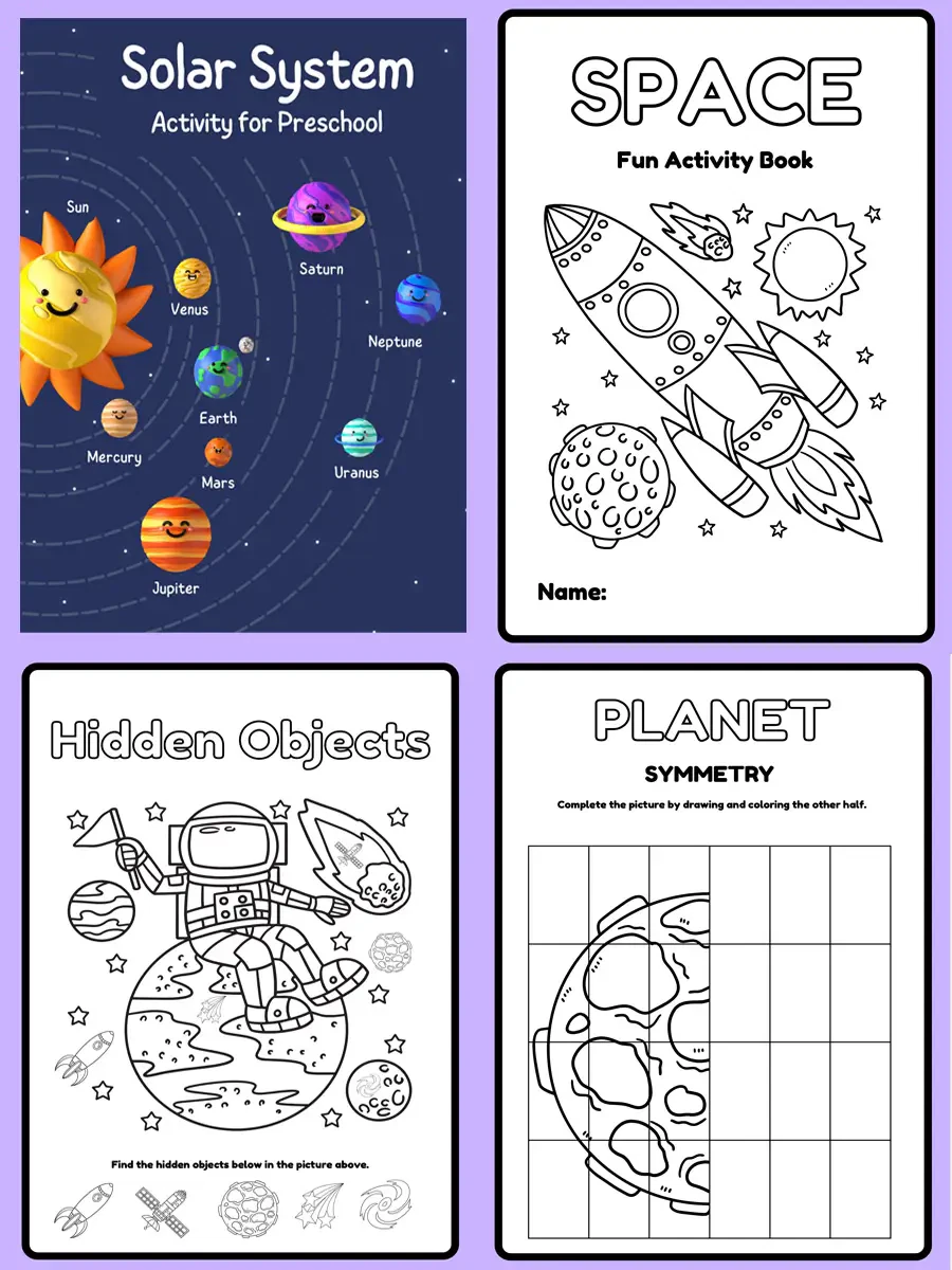 Blast Off to Learning – Space Activity Mega Pack for Kids (245 Pages) - Image 2