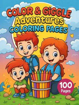 Color & Giggle Adventures - 100 Kids Coloring Pages