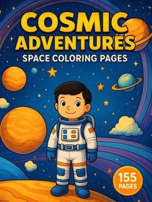 Cosmic Adventures – 155 Space Coloring Pages