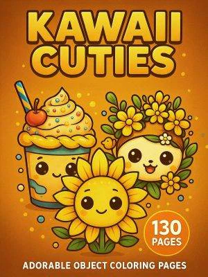 Kawaii Cuties – 130 Adorable Everyday Object Coloring Pages