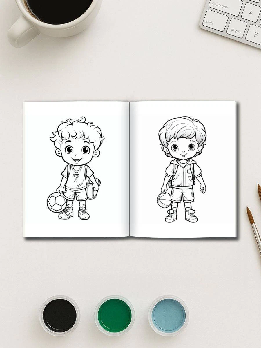 Game On! – 141 Sports & Activities Coloring Pages for Kids - Image 2