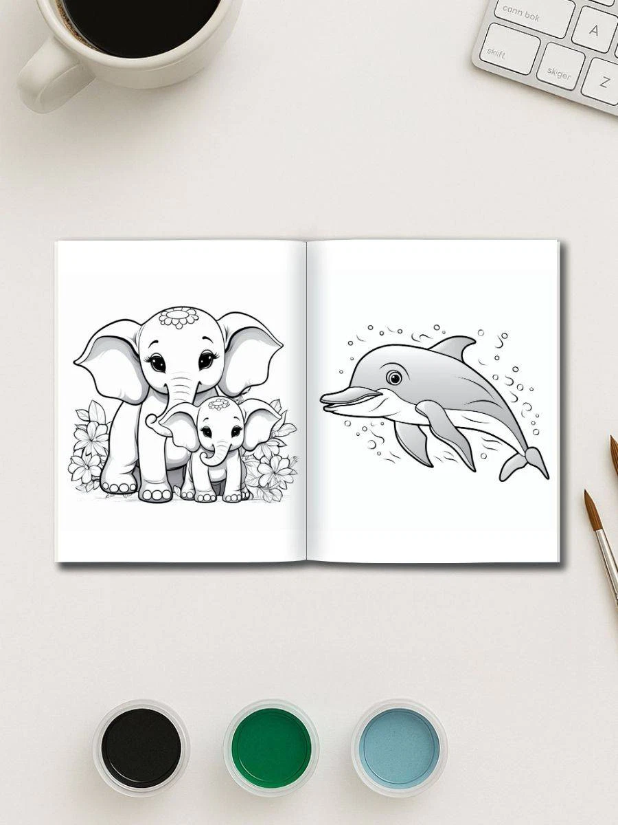 Animal & Snack Time – 184 Animals & Fruits Coloring Pages for Kids - Image 2