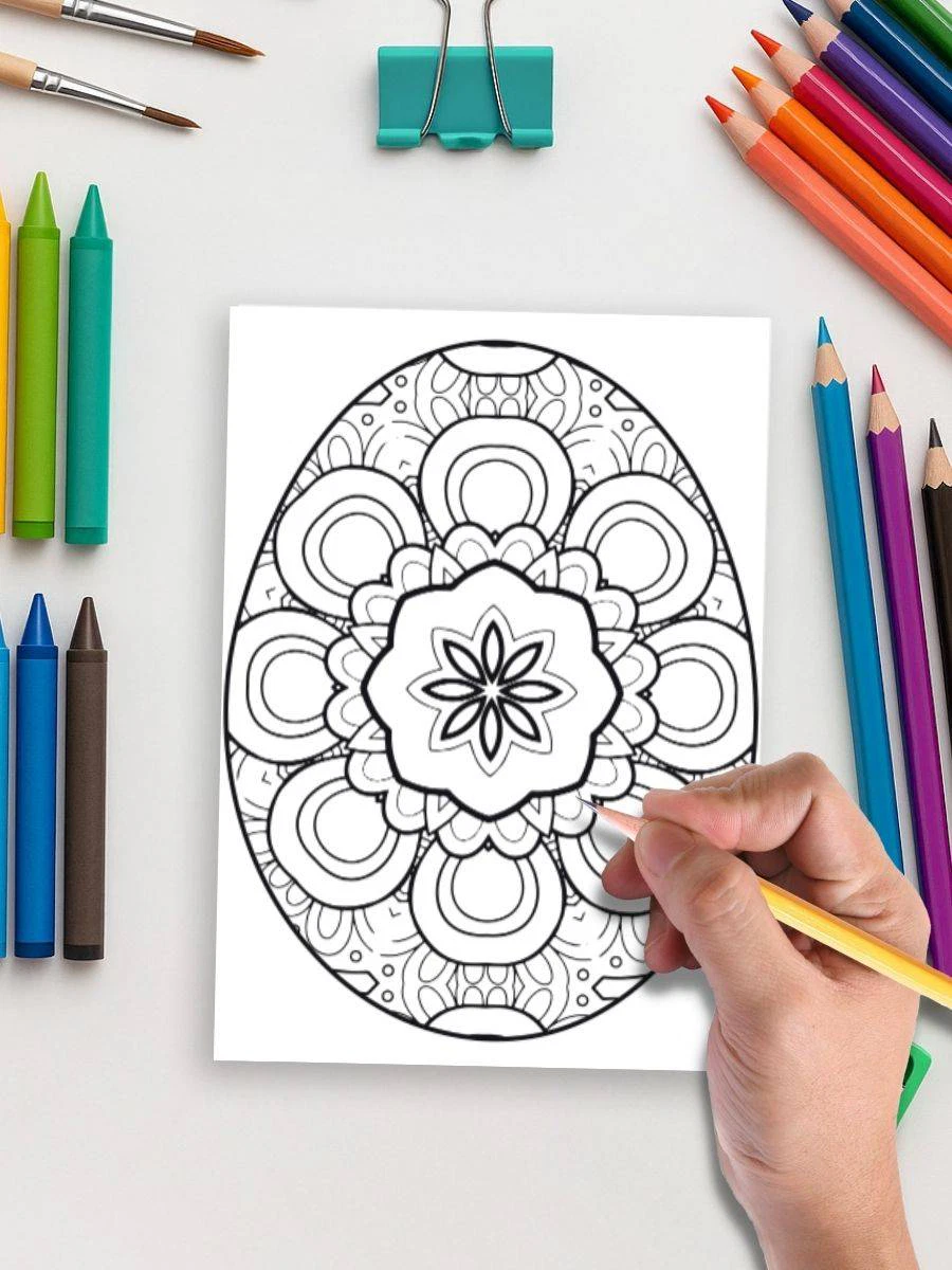 Eggscape into Easter – 160 Mandala Easter Egg Pages - Image 5