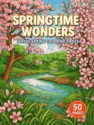 Springtime Wonders – 50 Joyful Coloring Pages