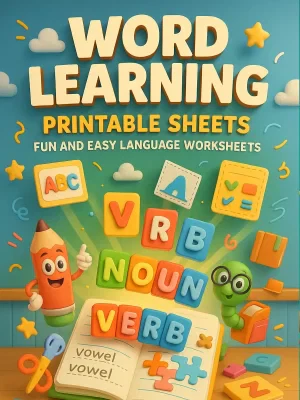 Word Learning Printable Sheets – 59 Fun and Easy Language Worksheets