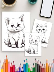 Whisker World – 105 Cat Coloring Pages - Image 4