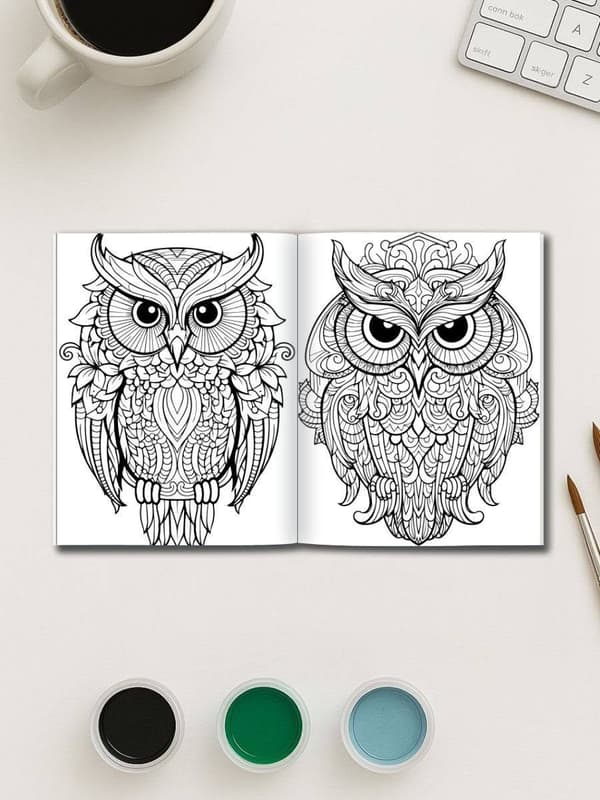 Night Watchers – 50 Owl Designs to Color - Image 3