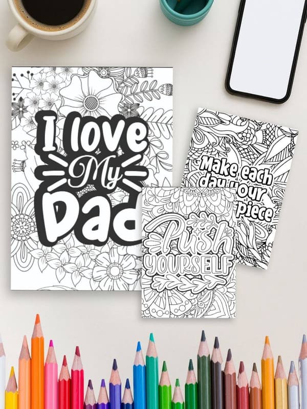 Motivational Magic – 1325 Quote Coloring Page Mega Bundle - Image 4