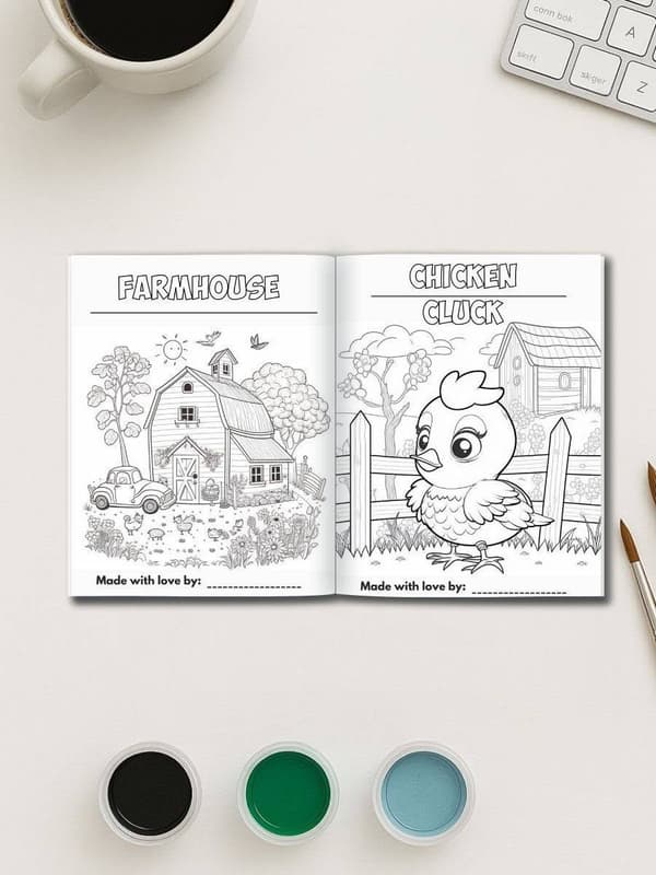 Farm Animal and Sounds Coloring Pages - Image 3