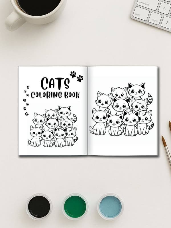 Kitten's Adventures - 21 Cat Coloring Pages - Image 2