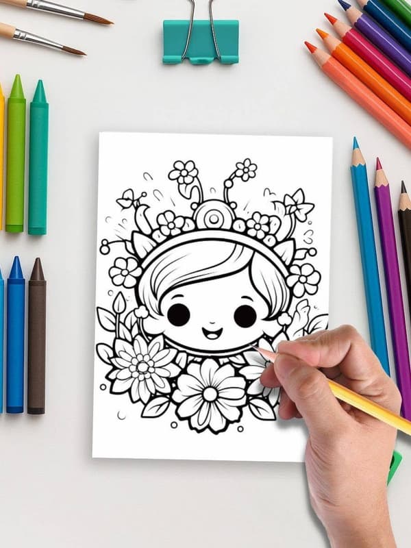 Kawaii Cuties – 130 Adorable Everyday Object Coloring Pages - Image 4