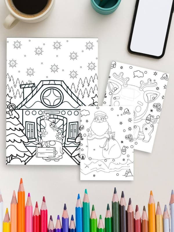 Christmas Magic – 171 Holiday-Themed Coloring Pages - Image 4