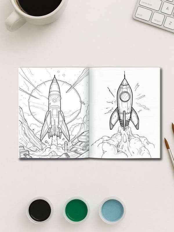 Boys’ Galaxy Pack – 324 Pages of Robots, Cars & Rockets - Image 3