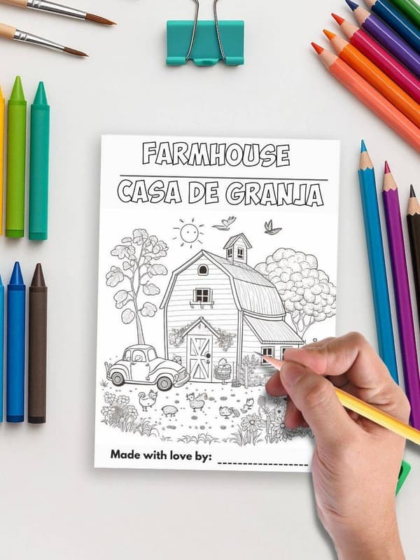 Barnyard Bilinguals Coloring and Learning Book - Image 5