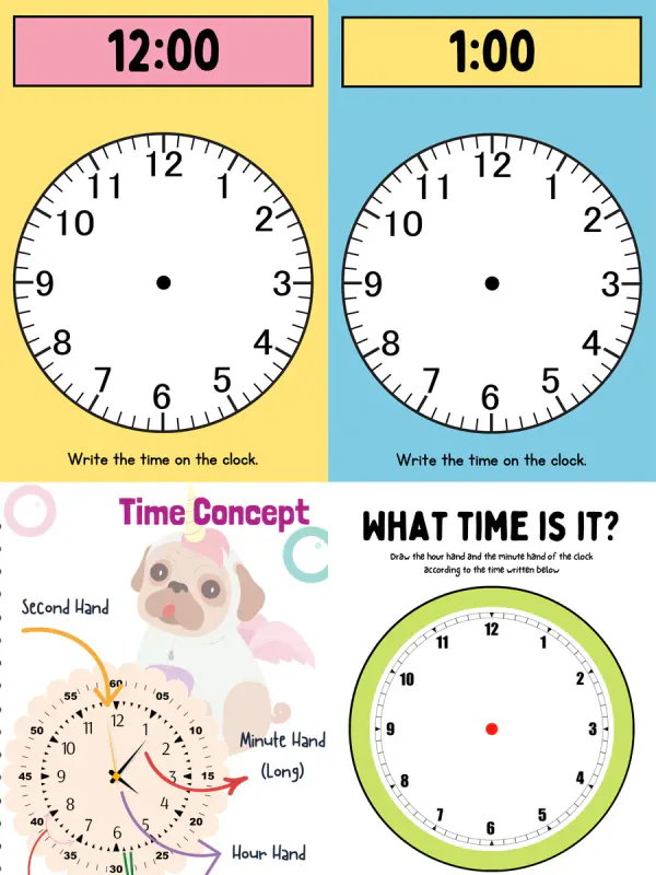 Tick Tock Time Bundle – 360 Pages of Time Learning Games & Worksheets - Image 2
