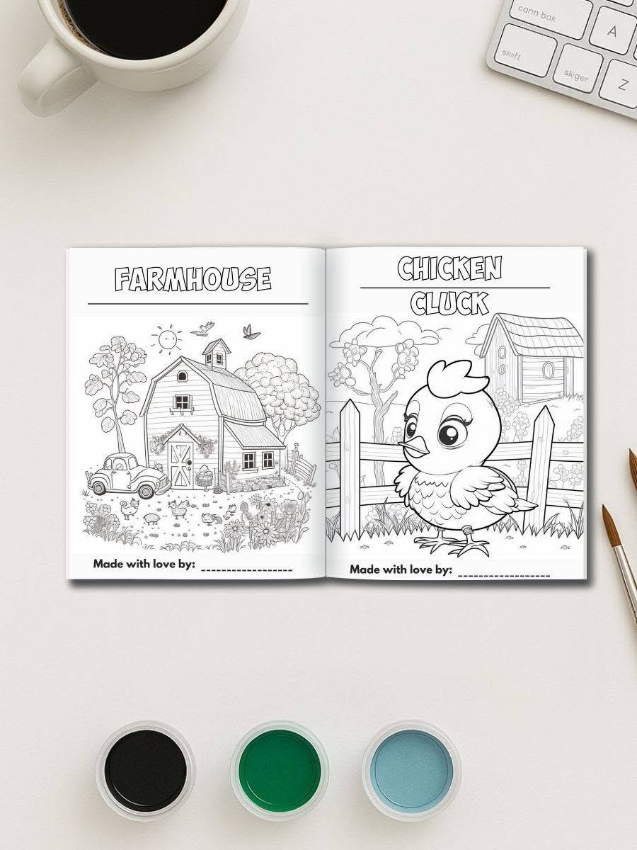 Farm Animal and Sounds Coloring Pages - Image 3