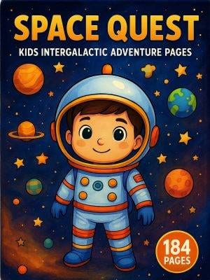 Space Quest – 184 Intergalactic Adventure Pages for Kids