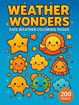 Weather Wonders – 200 Weather & Season-Themed Coloring Pages