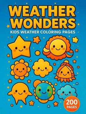 Weather Wonders – 200 Weather & Season-Themed Coloring Pages