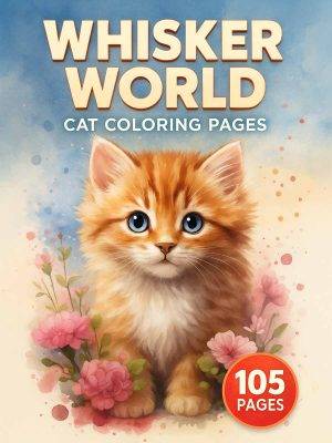 Whisker World – 105 Cat Coloring Pages